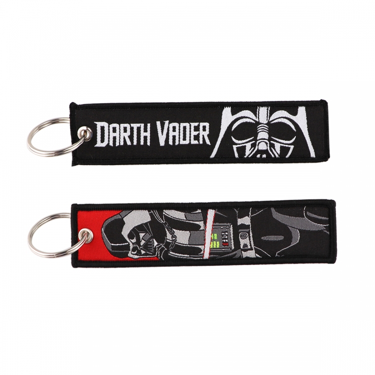 Star Wars Double sided color woven label keychain with thickened hanging rope 13x3cm 10G price for 5 pcs