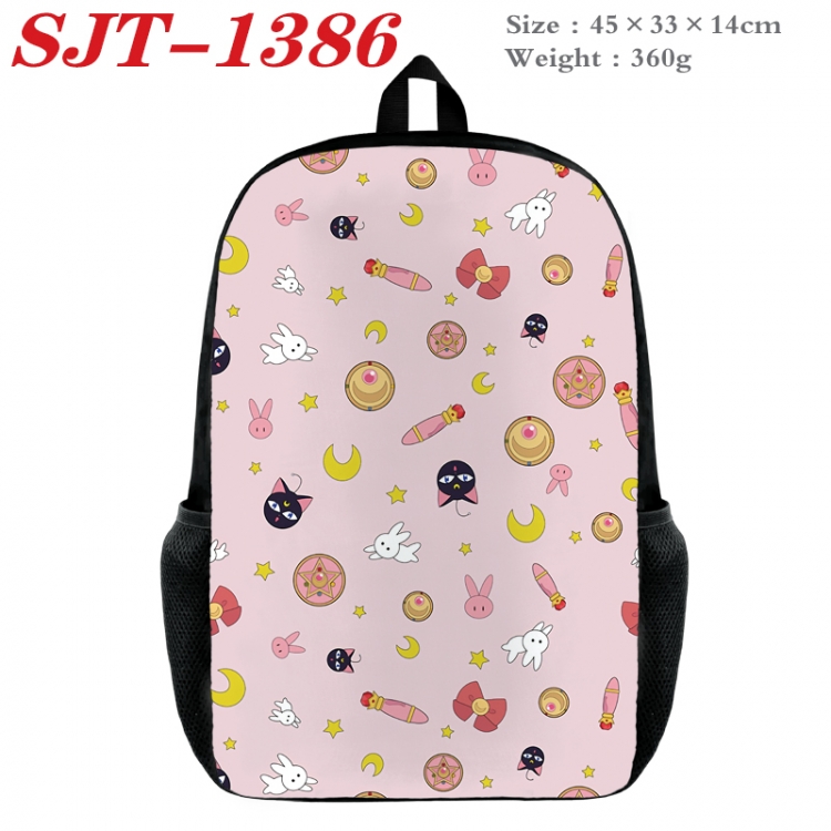 sailormoon Anime nylon canvas backpack student backpack 45x33x14cm