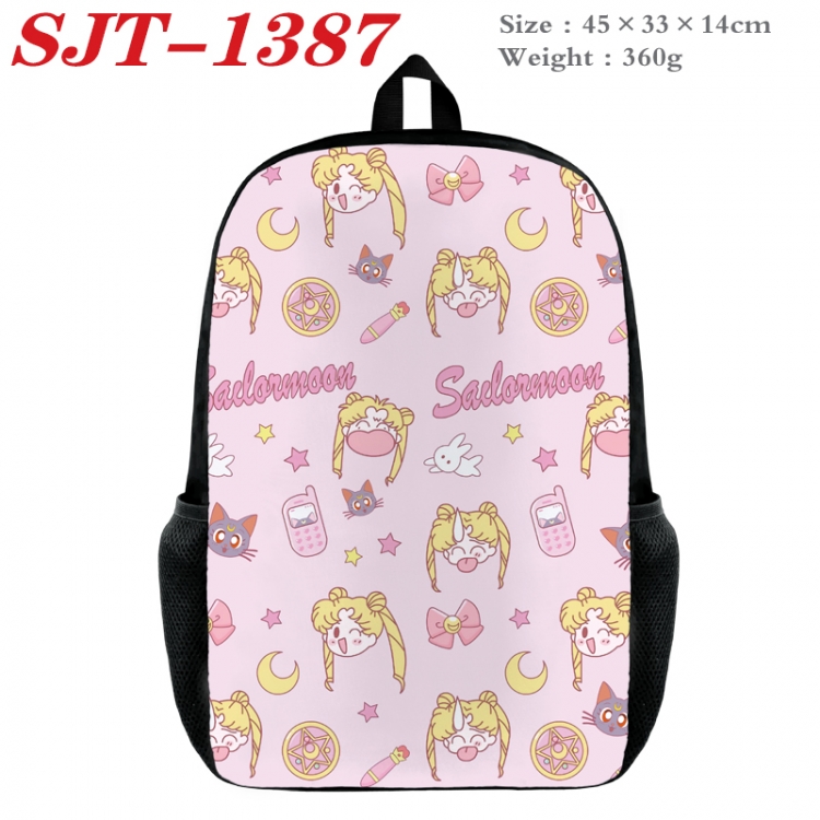 sailormoon Anime nylon canvas backpack student backpack 45x33x14cm