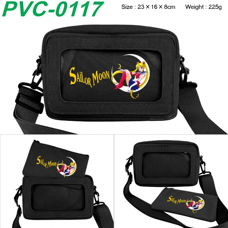 sailormoon Anime PVC transparent small shoulder bag 23x16x8cm