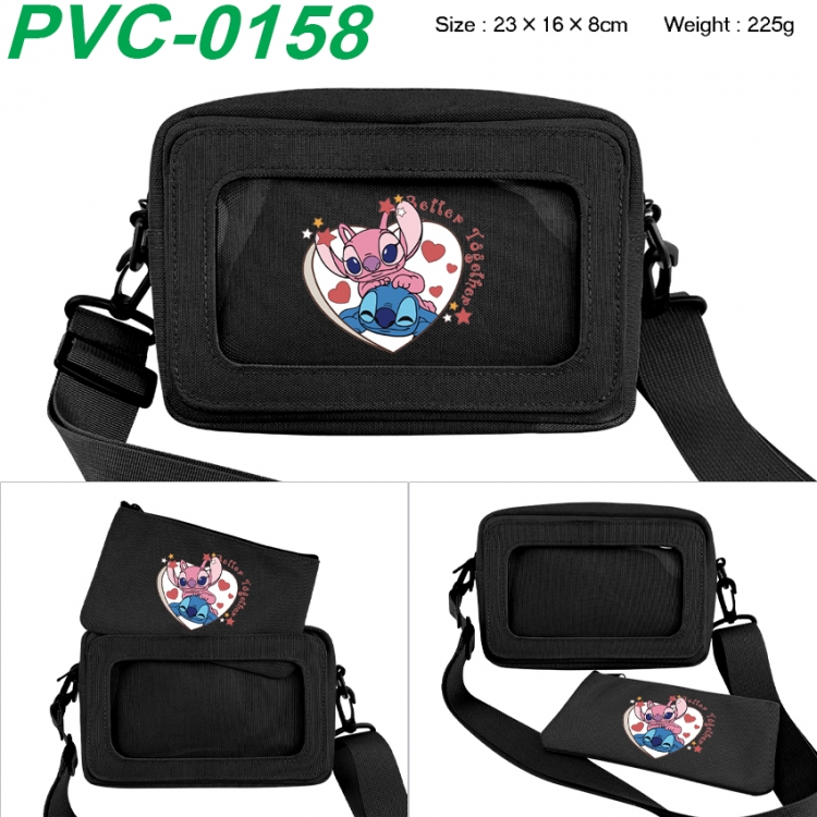 Lilo & Stitch Anime PVC transparent small shoulder bag 23x16x8cm