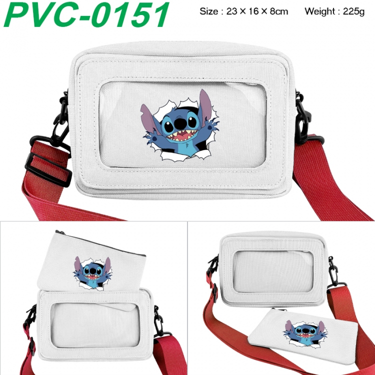 Lilo & Stitch Anime PVC transparent small shoulder bag 23x16x8cm