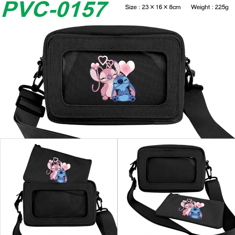 Lilo & Stitch Anime PVC transparent small shoulder bag 23x16x8cm