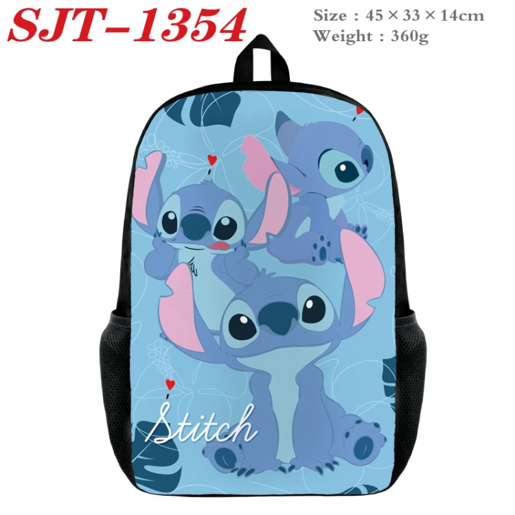 Lilo & Stitch Anime nylon canvas backpack student backpack 45x33x14cm