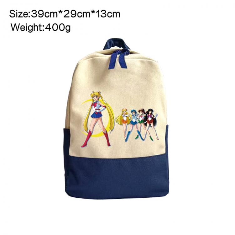 sailormoon Anime Surrounding Canvas Colorful Backpack 39x29x13cm