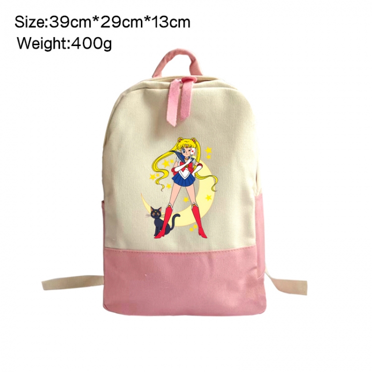 sailormoon Anime Surrounding Canvas Colorful Backpack 39x29x13cm