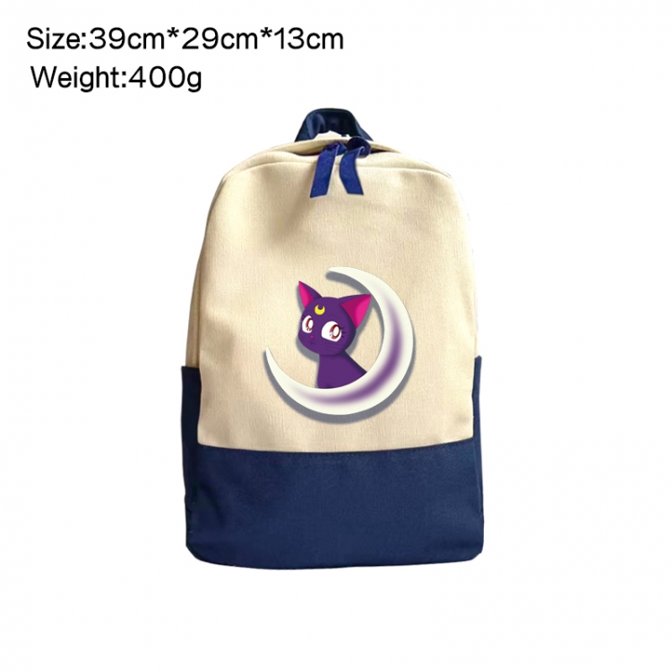 sailormoon Anime Surrounding Canvas Colorful Backpack 39x29x13cm