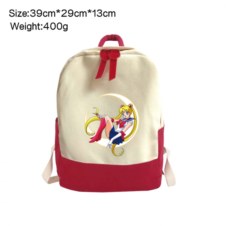 sailormoon Anime Surrounding Canvas Colorful Backpack 39x29x13cm