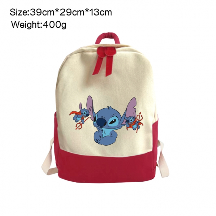 Lilo & Stitch Anime Surrounding Canvas Colorful Backpack 39x29x13cm