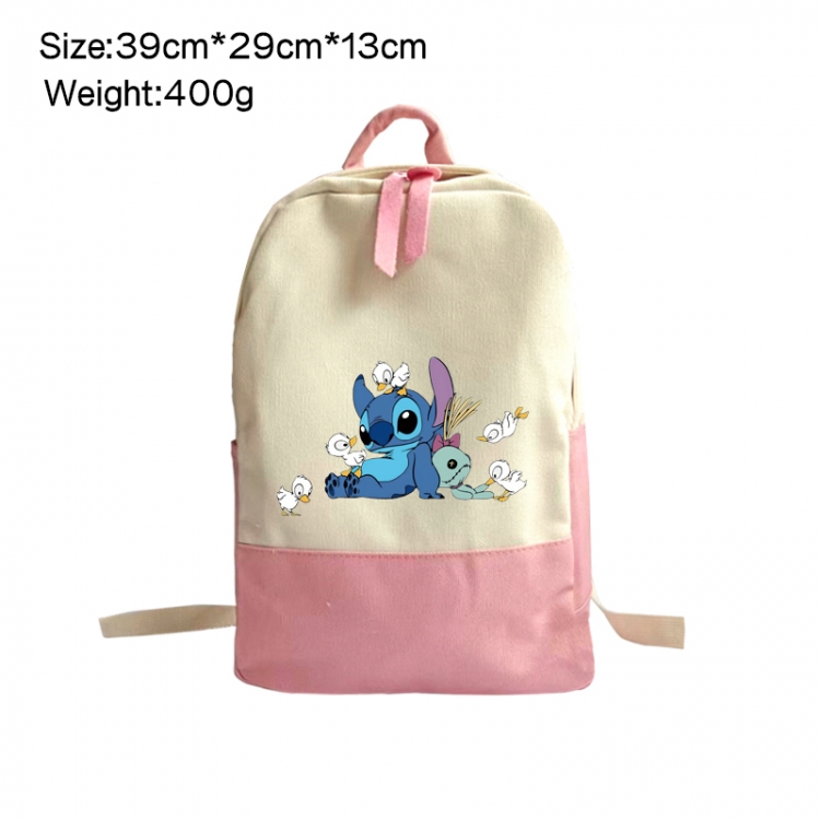 Lilo & Stitch Anime Surrounding Canvas Colorful Backpack 39x29x13cm