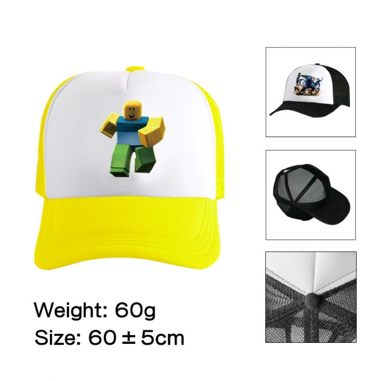 Roblox Anime peripheral color printed mesh cap baseball cap size 60 ± 5cm