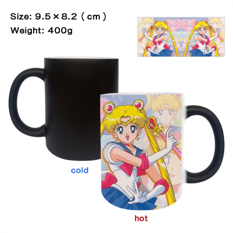 sailormoon Anime peripherals color changing ceramic cup tea cup mug 9.5X8.2cm