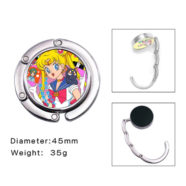 sailormoon Anime folding bag hanger table edge bag hook 45mm