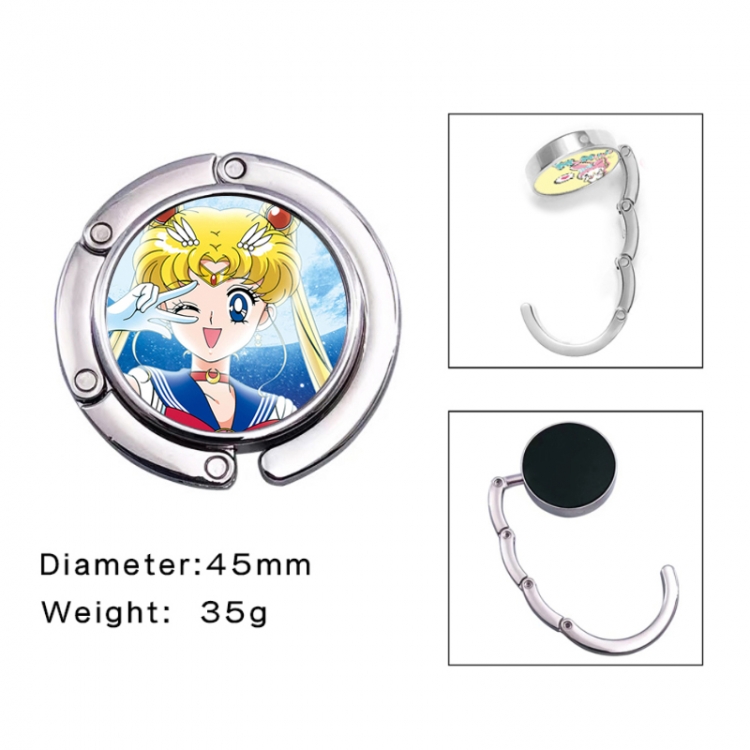 sailormoon Anime folding bag hanger table edge bag hook 45mm