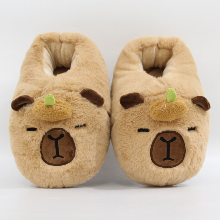 Capybara  Full foot crystal ultra soft+PP cotton warm plush shoes 28cm