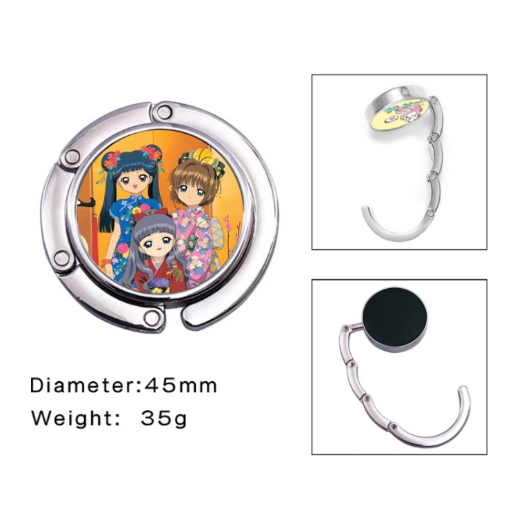 Card Captor Sakura Anime folding bag hanger table edge bag hook 45mm