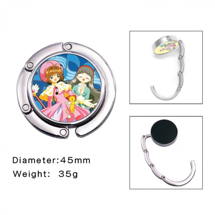 Card Captor Sakura Anime folding bag hanger table edge bag hook 45mm