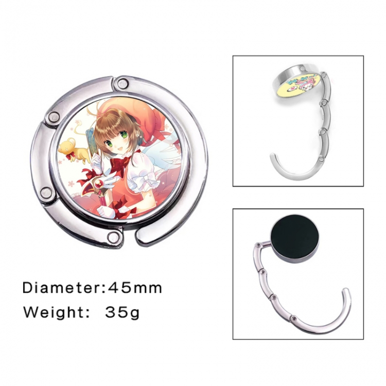 Card Captor Sakura Anime folding bag hanger table edge bag hook 45mm