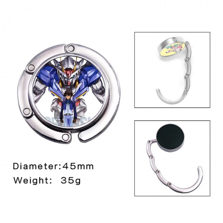 Gundam Anime folding bag hanger table edge bag hook 45mm