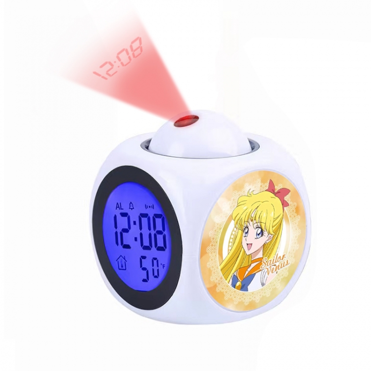 sailormoon Anime projection alarm clock electronic clock 8x8x10cm