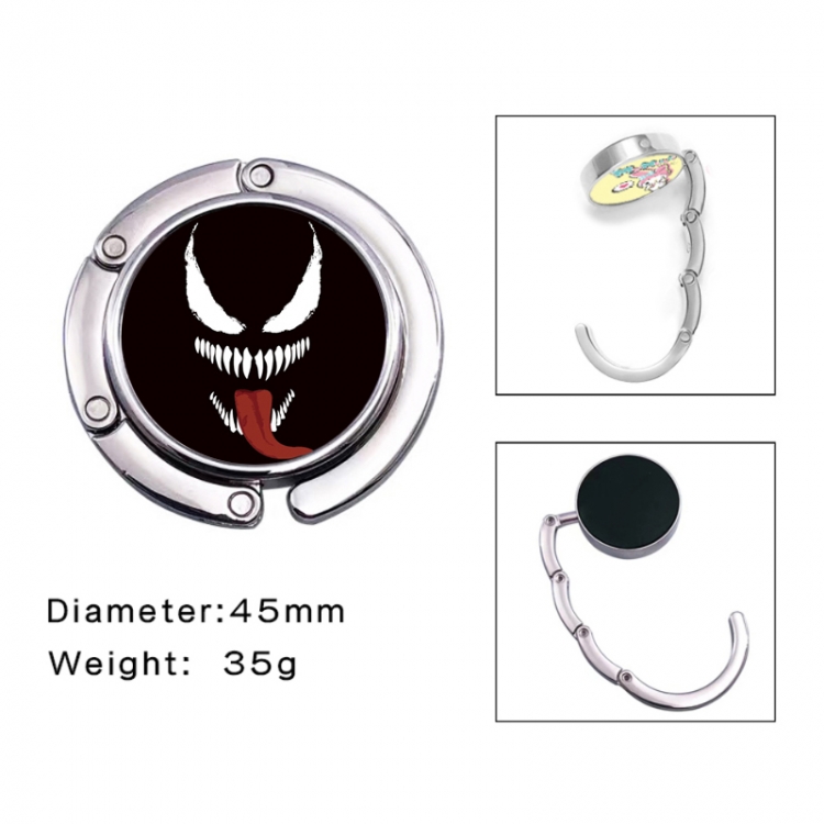 venom Anime folding bag hanger table edge bag hook 45mm