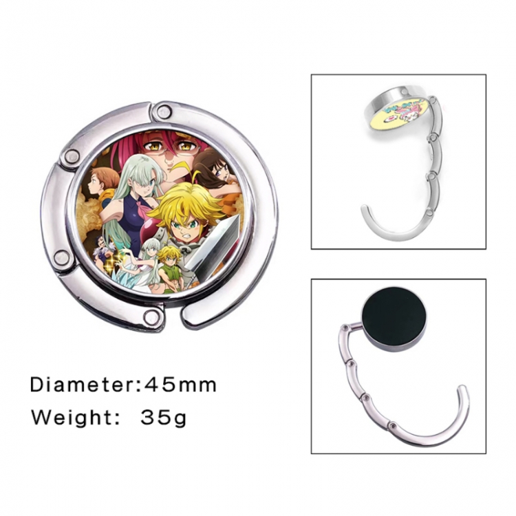 The Seven Deadly Sins Anime folding bag hanger table edge bag hook 45mm