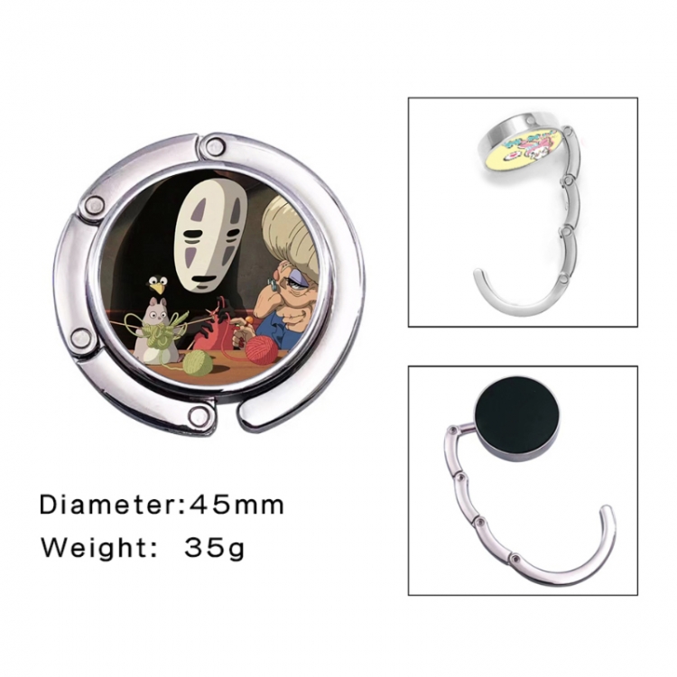 Spirited Away Anime folding bag hanger table edge bag hook 45mm