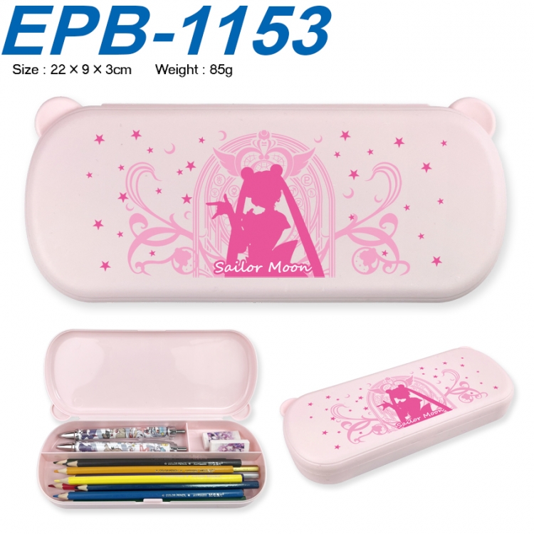 sailormoon Anime peripheral UV printed PP material stationery box 22X9X3CM