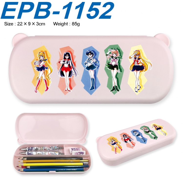 sailormoon Anime peripheral UV printed PP material stationery box 22X9X3CM