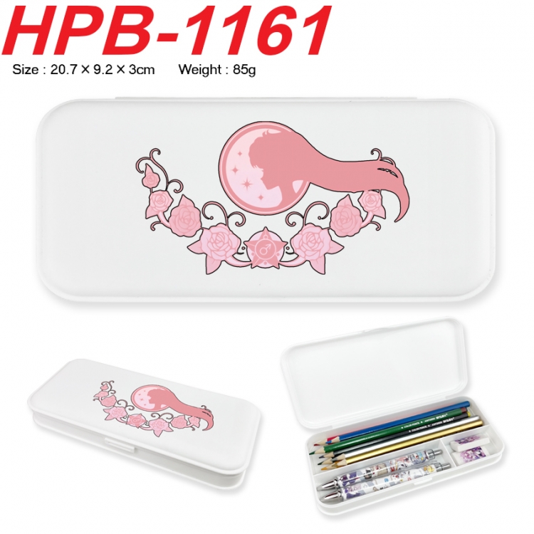 sailormoon Anime peripheral square UV printed PE material stationery box 20.7X9.2X3CM