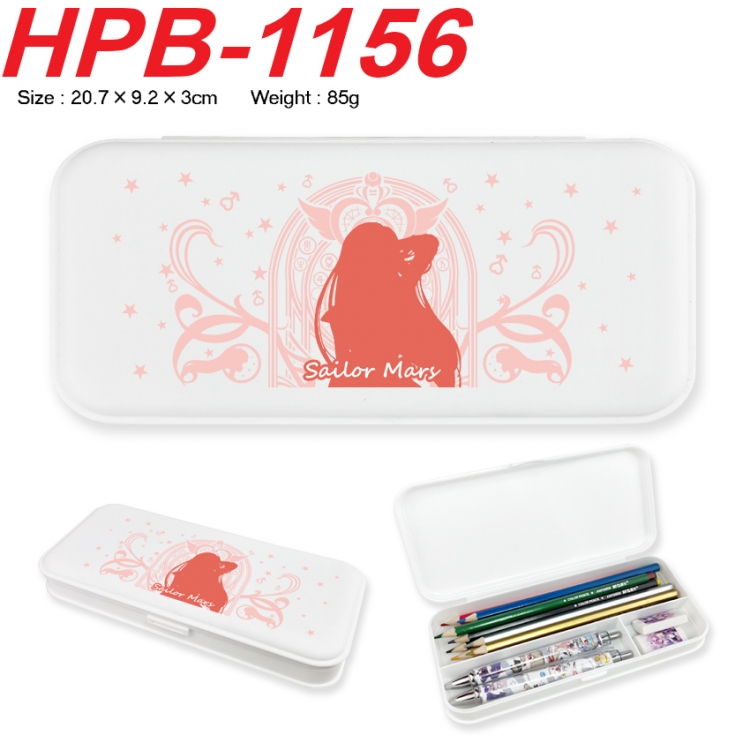 sailormoon Anime peripheral square UV printed PE material stationery box 20.7X9.2X3CM