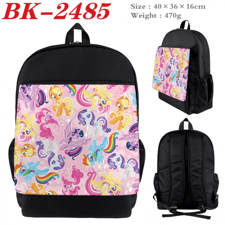 My Little Pony Waterproof nylon canvas flip color picture backpack 40X36X16CM