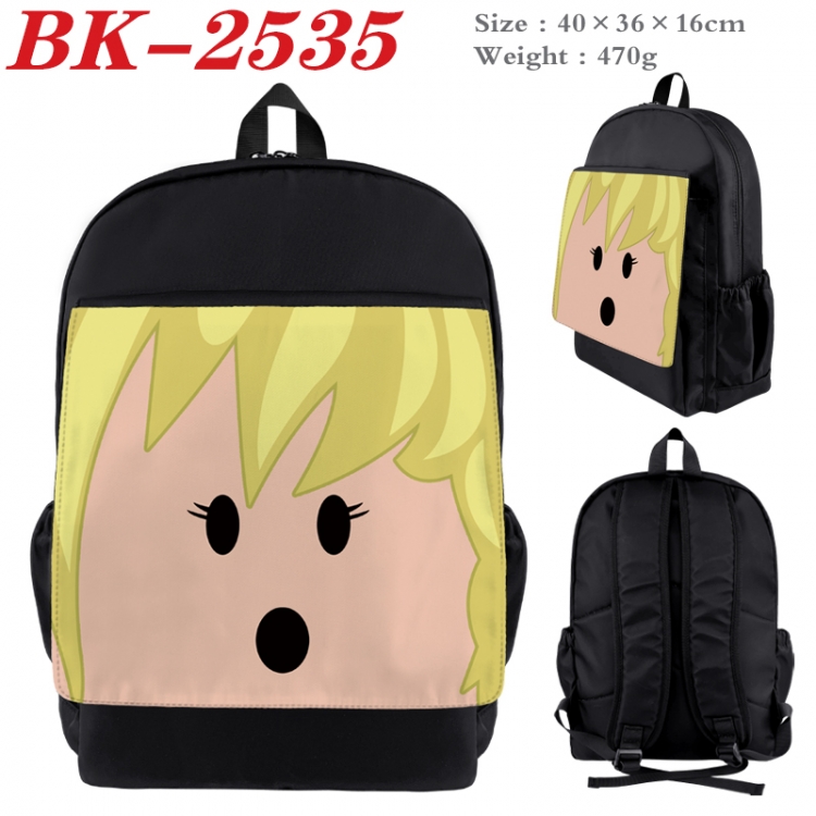 Roblox Waterproof nylon canvas flip color picture backpack 40X36X16CM