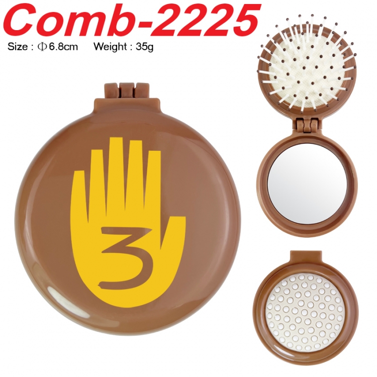 Gravity Falls UV printed student multifunctional small mirror and comb 6.8cm  price for 5 pcs