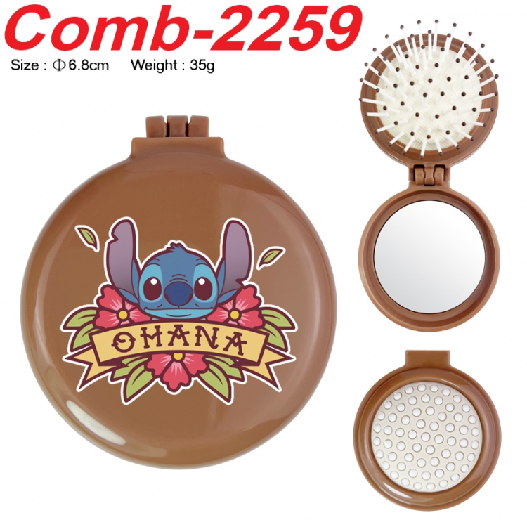 Lilo & Stitch UV printed student multifunctional small mirror and comb 6.8cm  price for 5 pcs