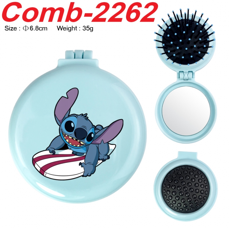 Lilo & Stitch UV printed student multifunctional small mirror and comb 6.8cm  price for 5 pcs