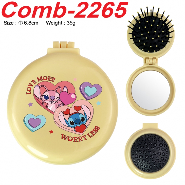 Lilo & Stitch UV printed student multifunctional small mirror and comb 6.8cm  price for 5 pcs