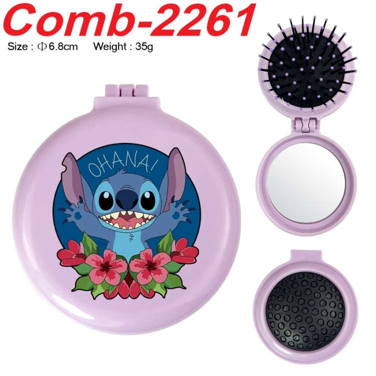 Lilo & Stitch UV printed student multifunctional small mirror and comb 6.8cm  price for 5 pcs