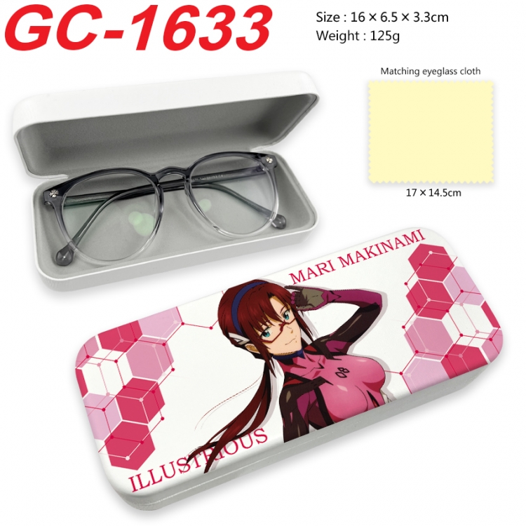 EVA Anime UV printed PU leather material glasses case 16X6.5X3.3cm