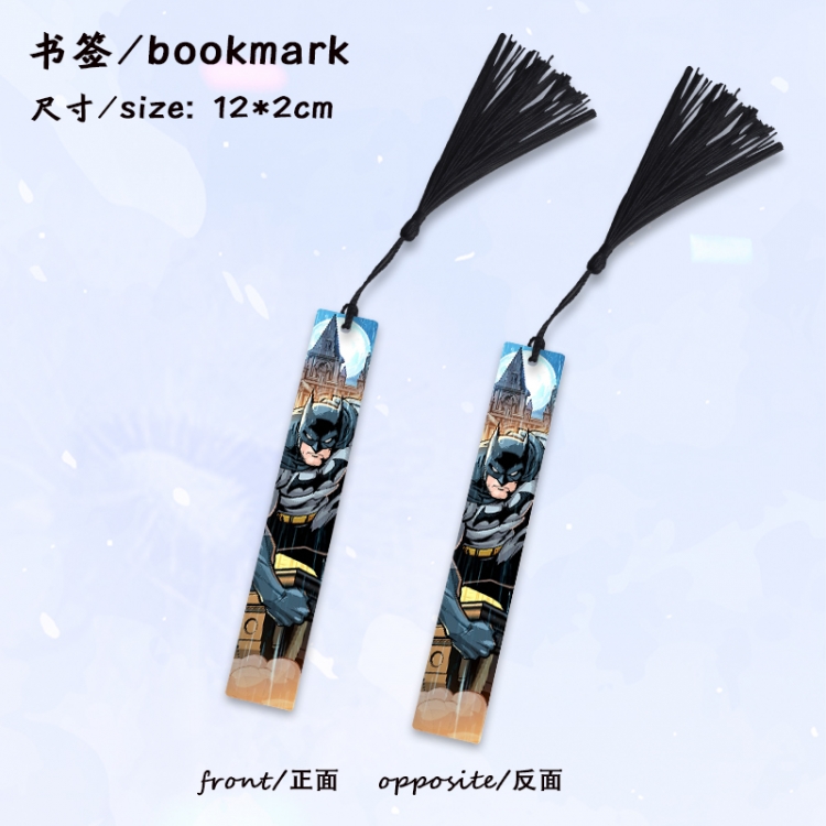 Batman Anime full-color printed metal bookmark stationery accessories 12X2CM price for 5 pcs