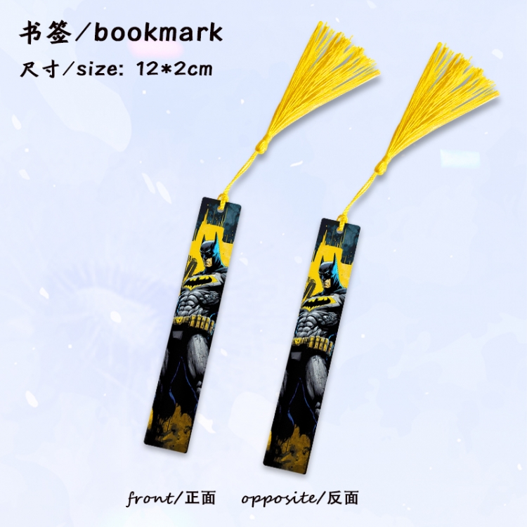 Batman Anime full-color printed metal bookmark stationery accessories 12X2CM price for 5 pcs