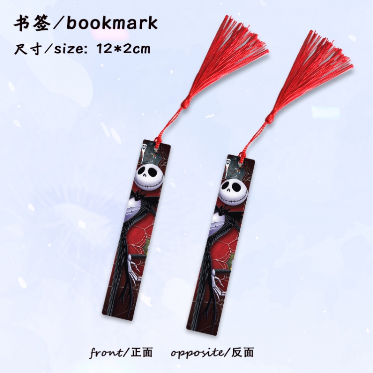 The Nightmare Before Christmas Anime full-color printed metal bookmark stationery accessories 12X2CM price for 5 pcs