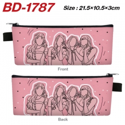 BLACK PINK Anime PU Leather Zi...