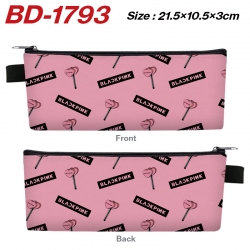 BLACK PINK Anime PU Leather Zi...