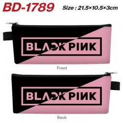 BLACK PINK Anime PU Leather Zi...