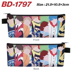 BTS Anime PU Leather Zipper Pe...