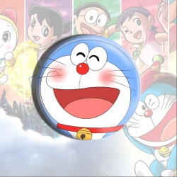 Doraemon Anime tinplate brooch...