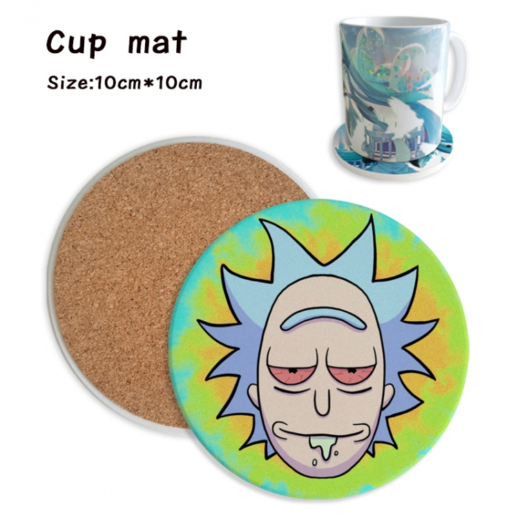 Rick and Morty Anime ceramic water absorbing and heat insulating coasters price for 5 pcs