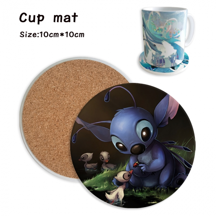 Lilo & Stitch Anime ceramic water absorbing and heat insulating coasters price for 5 pcs