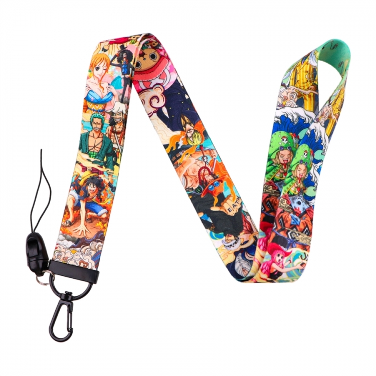 One Piece Black buckle long mobile phone lanyard 45cm price for 10 pcs NR1085